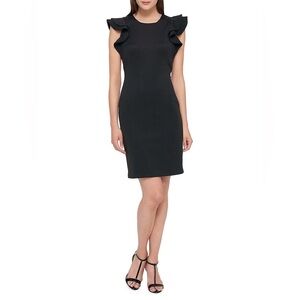 Tommy Hilfiger
Scuba Crepe Flutter-Sleeve Sheath Dress